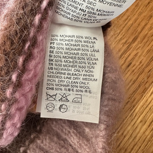 & Other Stories Relaxed Fit Mohair Striped Sweater 21” p2p, size small - Picture 10 of 12